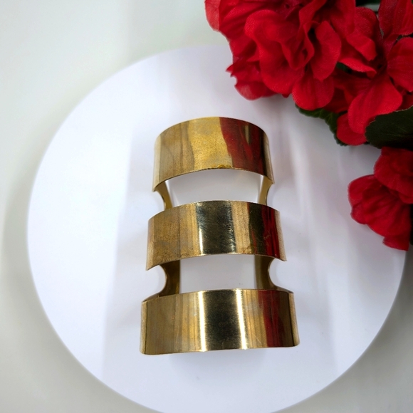 Gorgeous Gold Arm / Forearm Cuff Style Vintage Bracelet - Picture 2 of 5